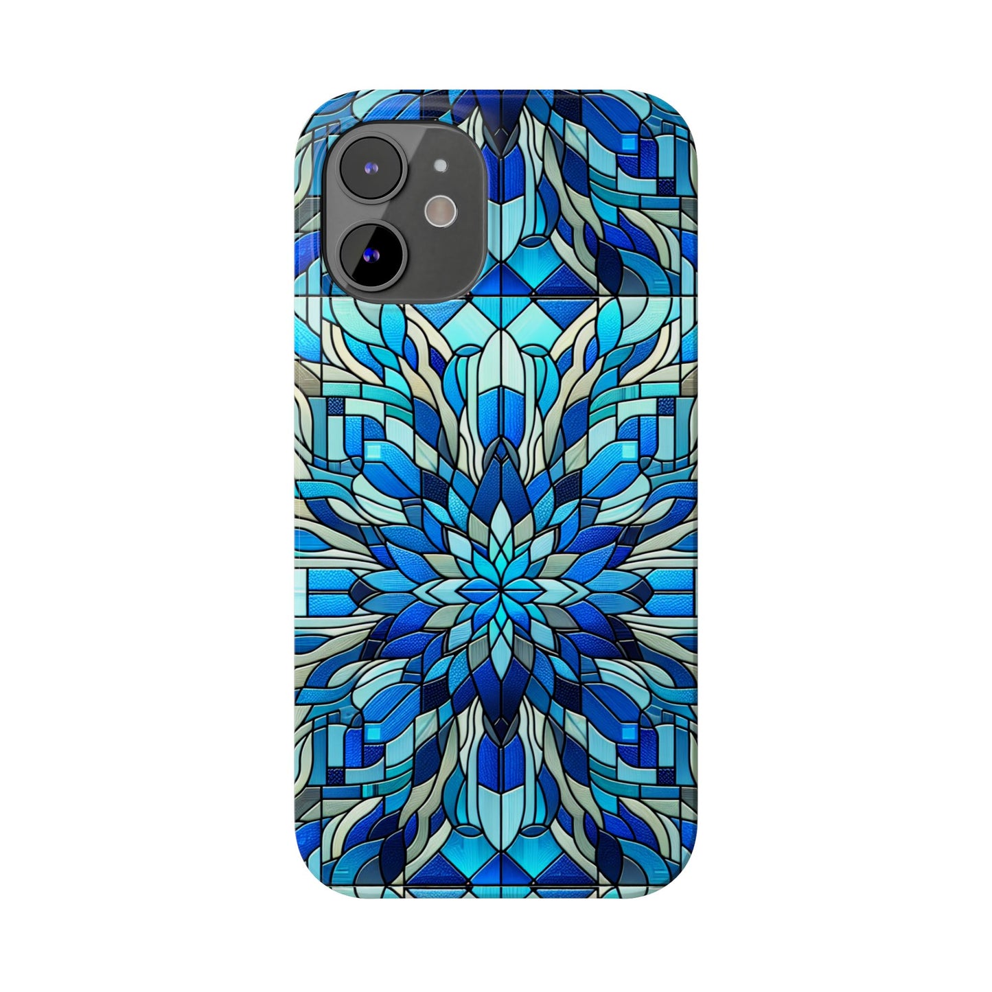 Stained Glass Slim Phone Cases, Floral Phone Covers, Unique Gifts, Artistic Phone Skins, Smartphone Accessories, Stylish Cases