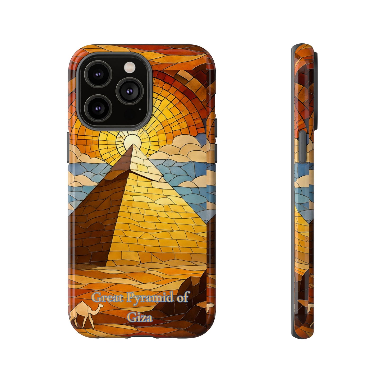 Great Pyramid of Giza Tough Phone Case - Ancient Egypt Aesthetic, World Wonder Art Design, Compatible with iPhone, Galaxy, and Google Phones