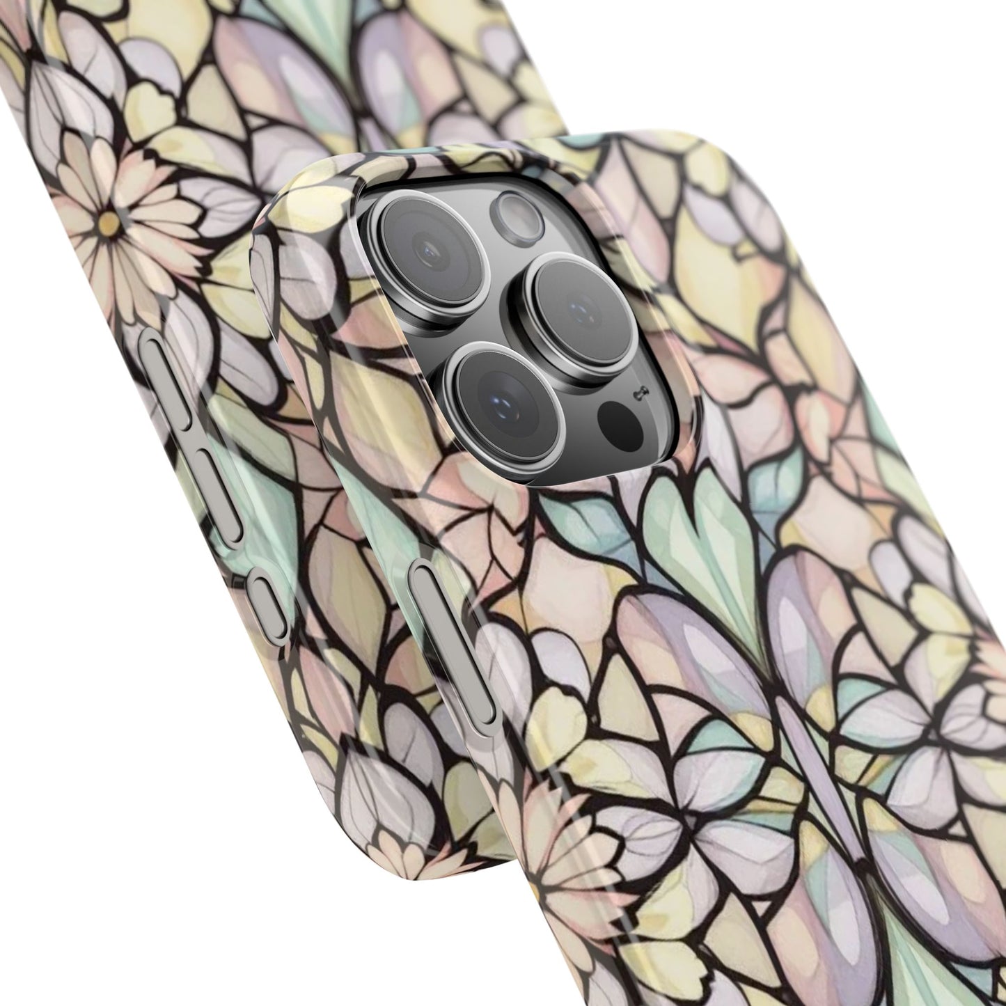 Floral Pattern Slim Phone Case - Perfect Gift for Nature Lovers, Stylish Accessory, Mobile Protection, Unique Design, Spring Vibes