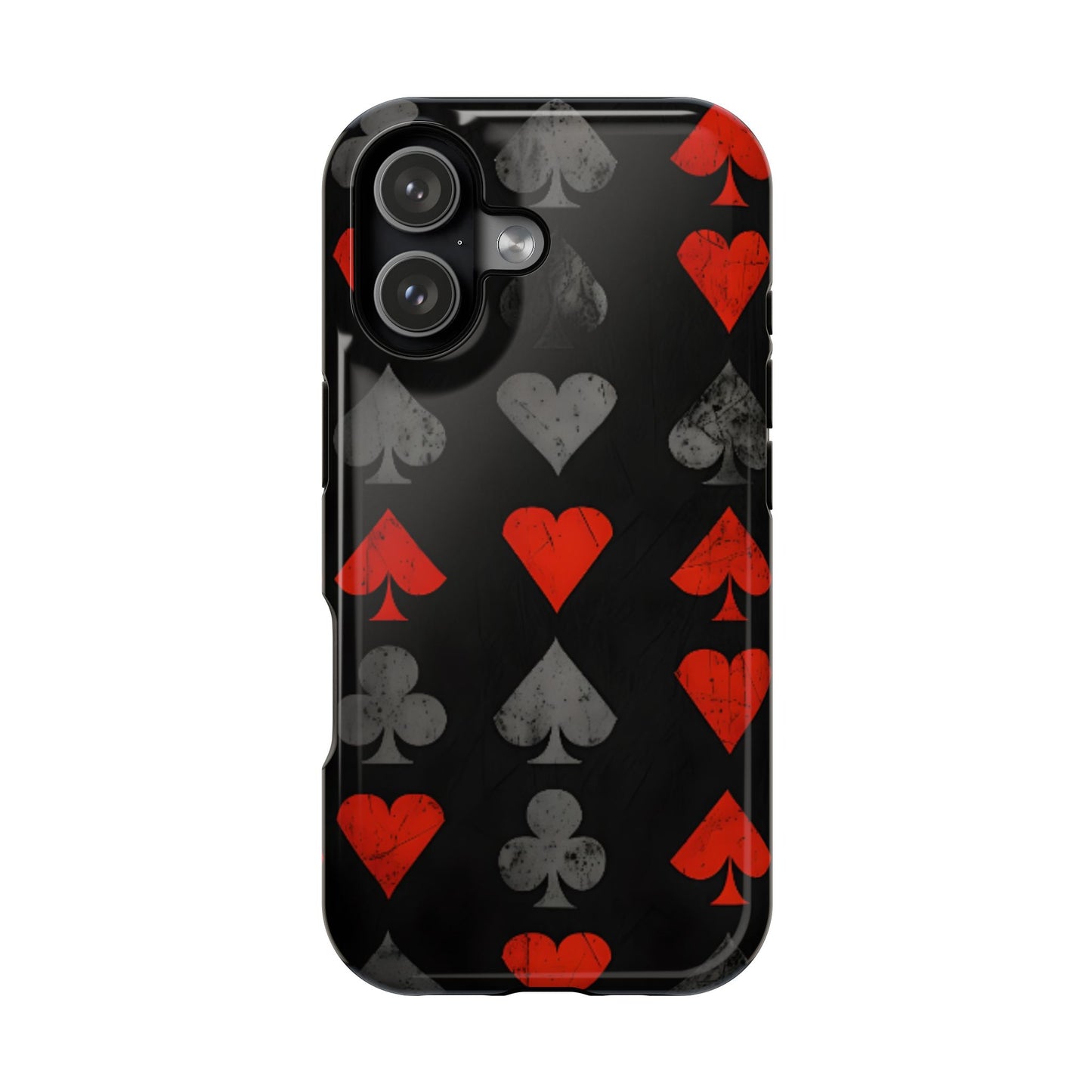 Alice in Wonderland Magnetic Phone Case, Dark Fantasy Card Suits Phone Cover, Compatible with iPhone 17, 16, 15, 14, 13