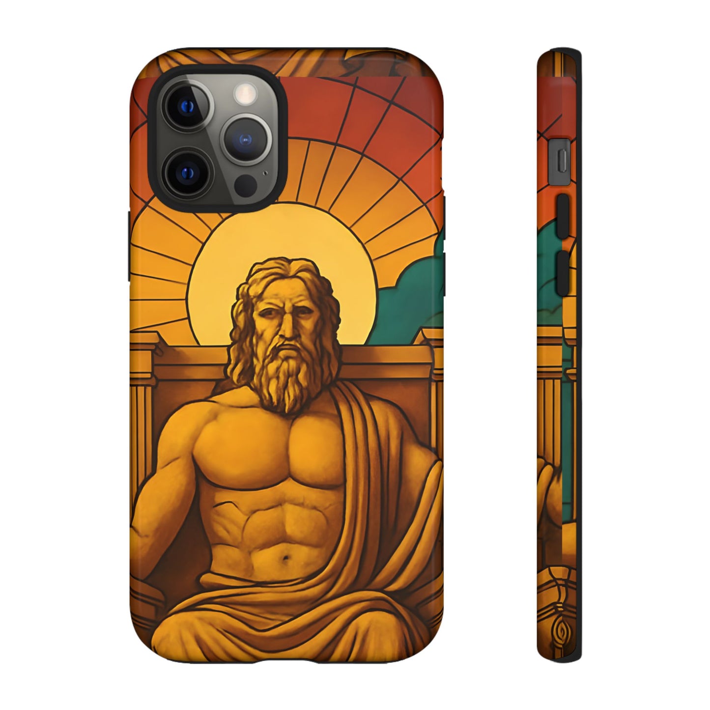 Olympia Zeus Statue Tough Phone Case - Classic Greek Art Design, Historic World Wonder Aesthetic, Compatible with iPhone, Galaxy, and Google