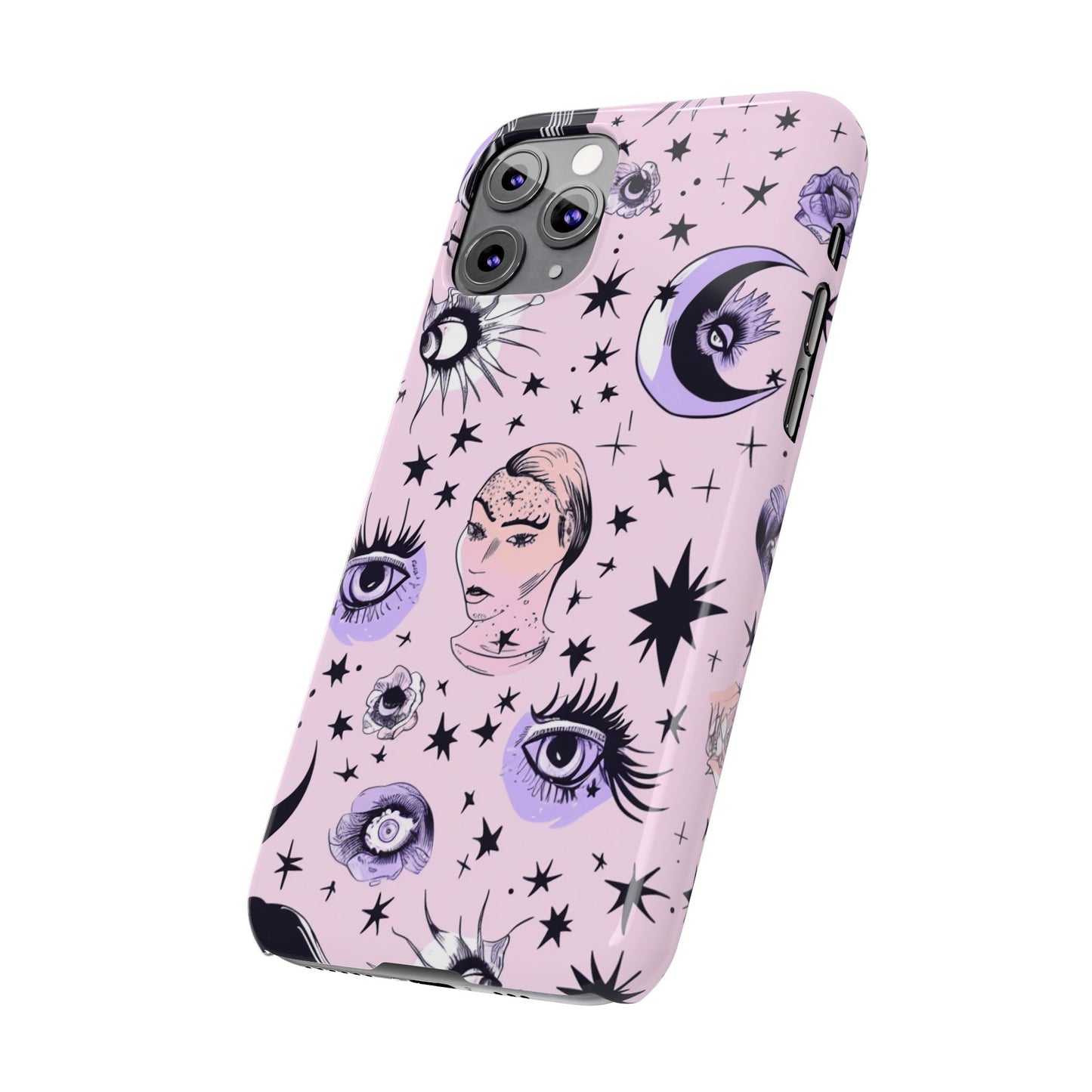 Celestial Slim Phone Cases - Stylish Cosmic Design, Personalized Phone Protectors, Astrology Gifts, Unique Phone Accessories, Moon & Stars