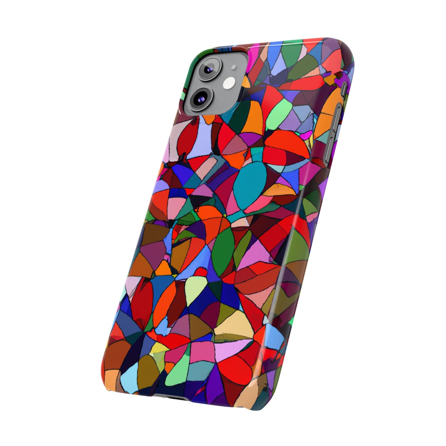 Colorful Stained Glass Modern Abstract- Colorful Art, Stylish Accessory, Fun Gift, Unique Design, Phone Protection