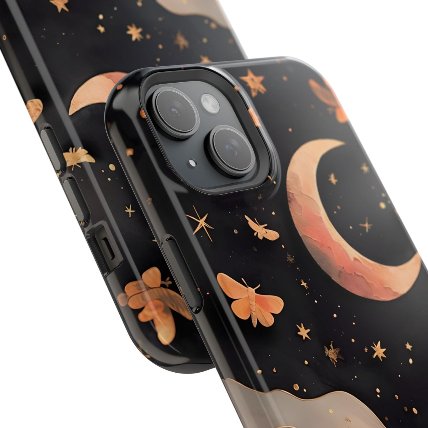 Moonlit Dream Magnetic Phone Case Night Sky Art, Celestial Design, Moon Lovers, Compatible with iPhone 17, 16, 15, 14, 13