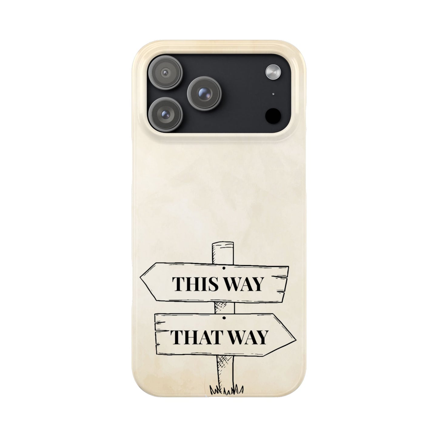 Alice in Wonderland Slim Phone Case, This Way That Way Phone Cover, Compatible with iPhone 17, 16, 15, 14, 13