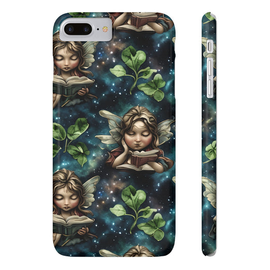 Whimsical Fairy Slim Phone Cases - Vintage Fantasy, Gifts for Readers, Unique Accessories, Enchanted Style, Magical Decor