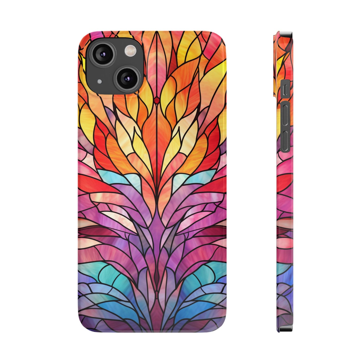 Vibrant Floral Slim Phone Cases, Colorful Smartphone Cover, Artistic Phone Skin, Unique Gift for Her, Nature-Inspired Accessory