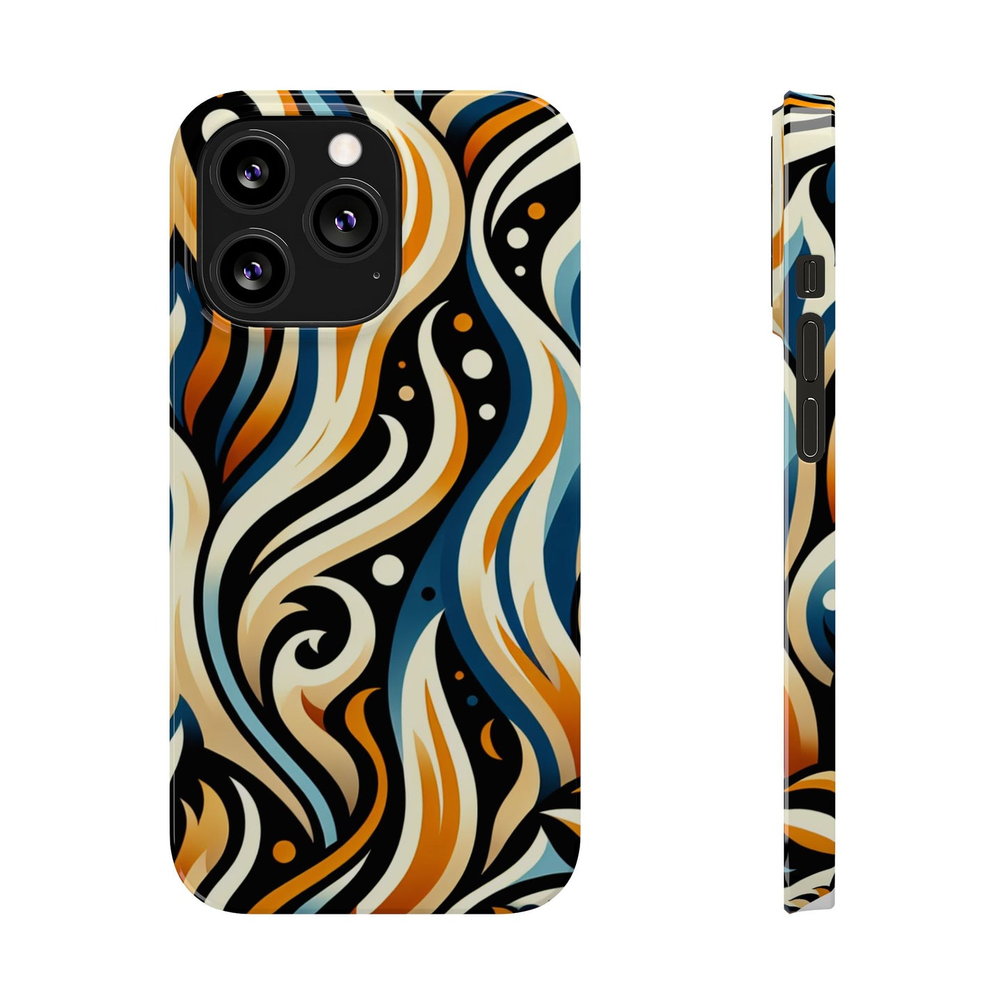 Stylish Slim Phone Cases with Bold Abstract Design, Phone Accessories, Trendy Gift, Unique Art, Colorful Protective Cover