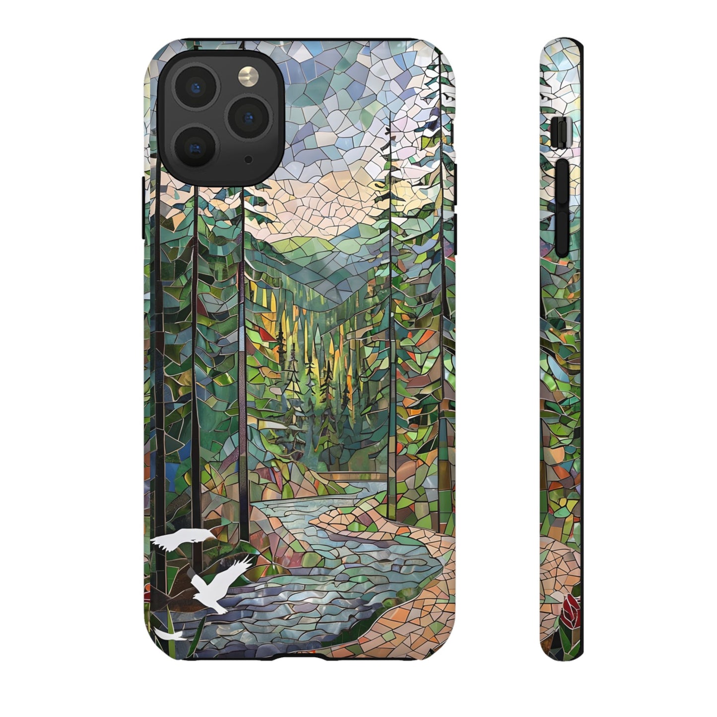 Olympic National Park Phone Case, Mosaic Phone Case, Olympic National Park Art Gift, Scenic Waterfall Phone Cover, Landscape Aesthetic Case