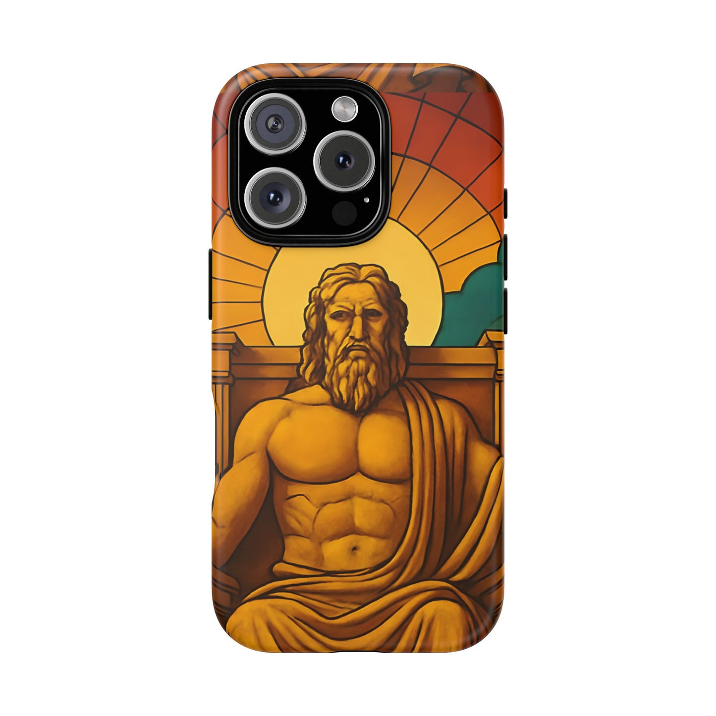 Olympia Zeus Statue Tough Phone Case - Classic Greek Art Design, Historic World Wonder Aesthetic, Compatible with iPhone, Galaxy, and Google