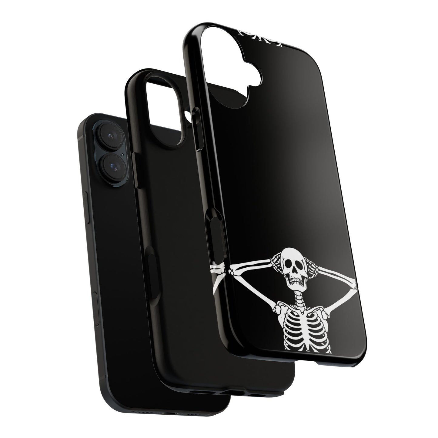 Skeleton Halloween Phone Case Coquette - Creepy Cute Gift for Her, Goth Coquette Spooky Tough Case,  Compatible with iPhone, Galaxy, Google