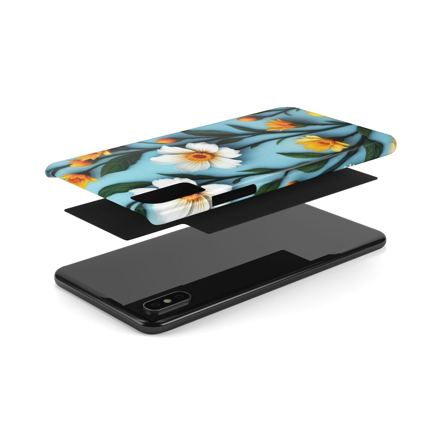 Floral Slim Phone Case, Smartphone Accessories, Gift for Her, Nature Lover Gift, Spring Decor, Cute Phone Cover