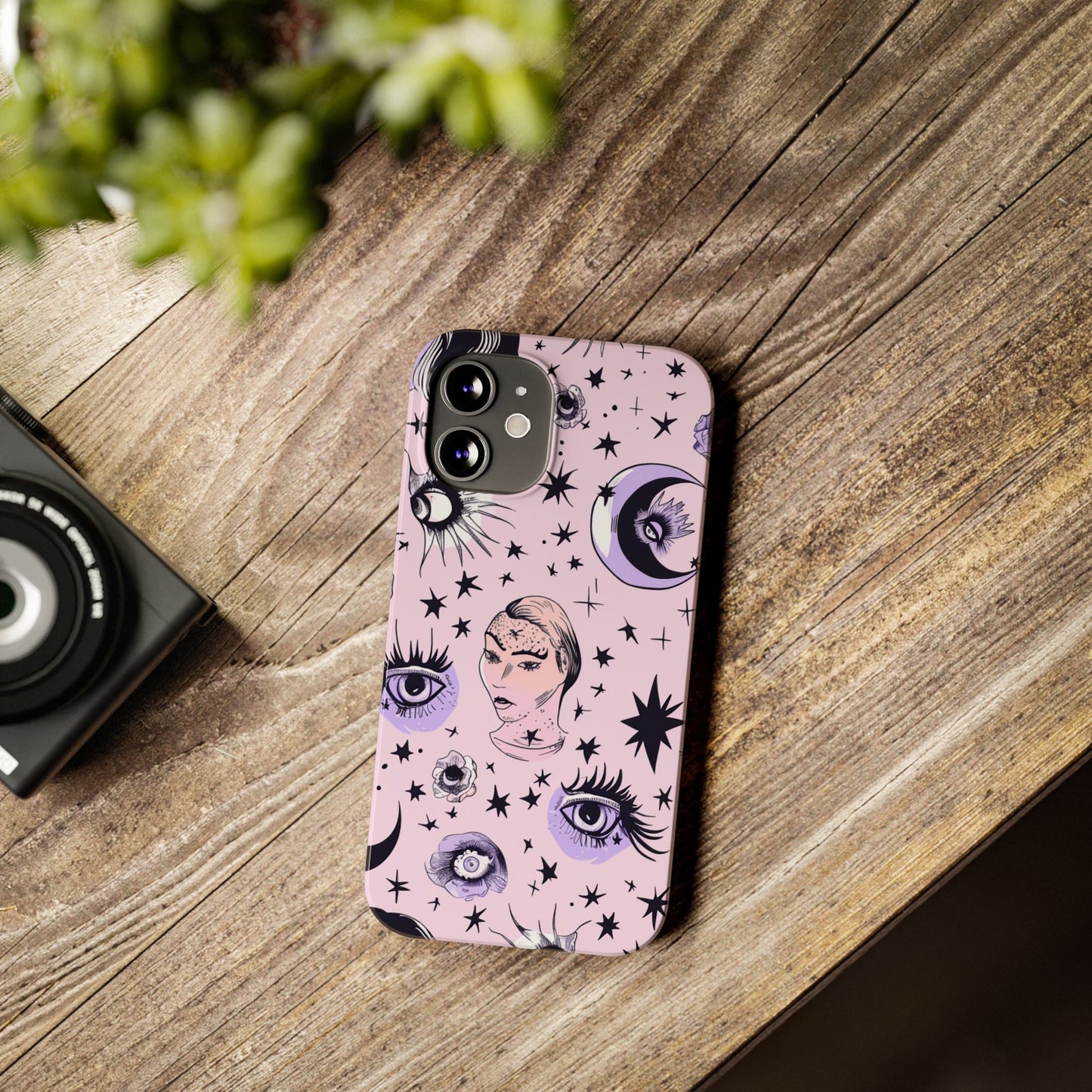 Celestial Slim Phone Cases - Stylish Cosmic Design, Personalized Phone Protectors, Astrology Gifts, Unique Phone Accessories, Moon & Stars
