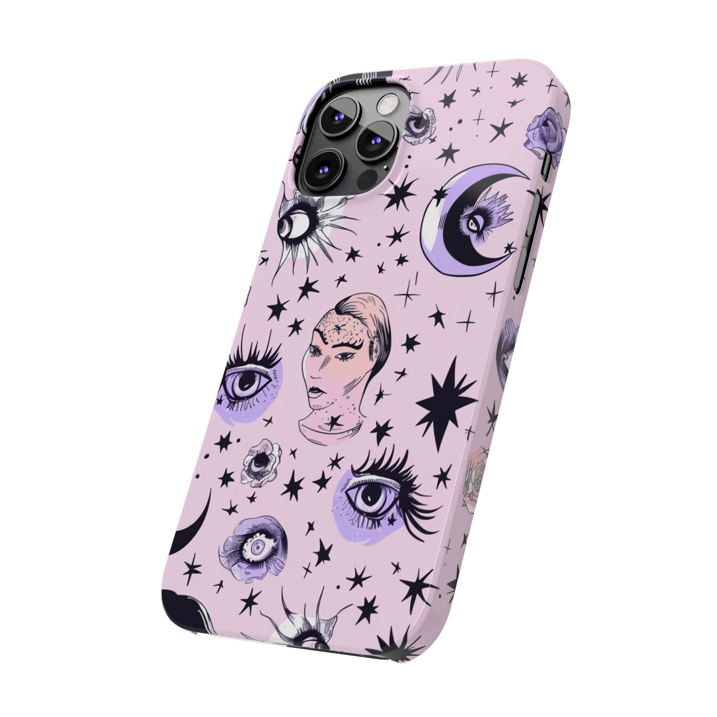Celestial Slim Phone Cases - Stylish Cosmic Design, Personalized Phone Protectors, Astrology Gifts, Unique Phone Accessories, Moon & Stars