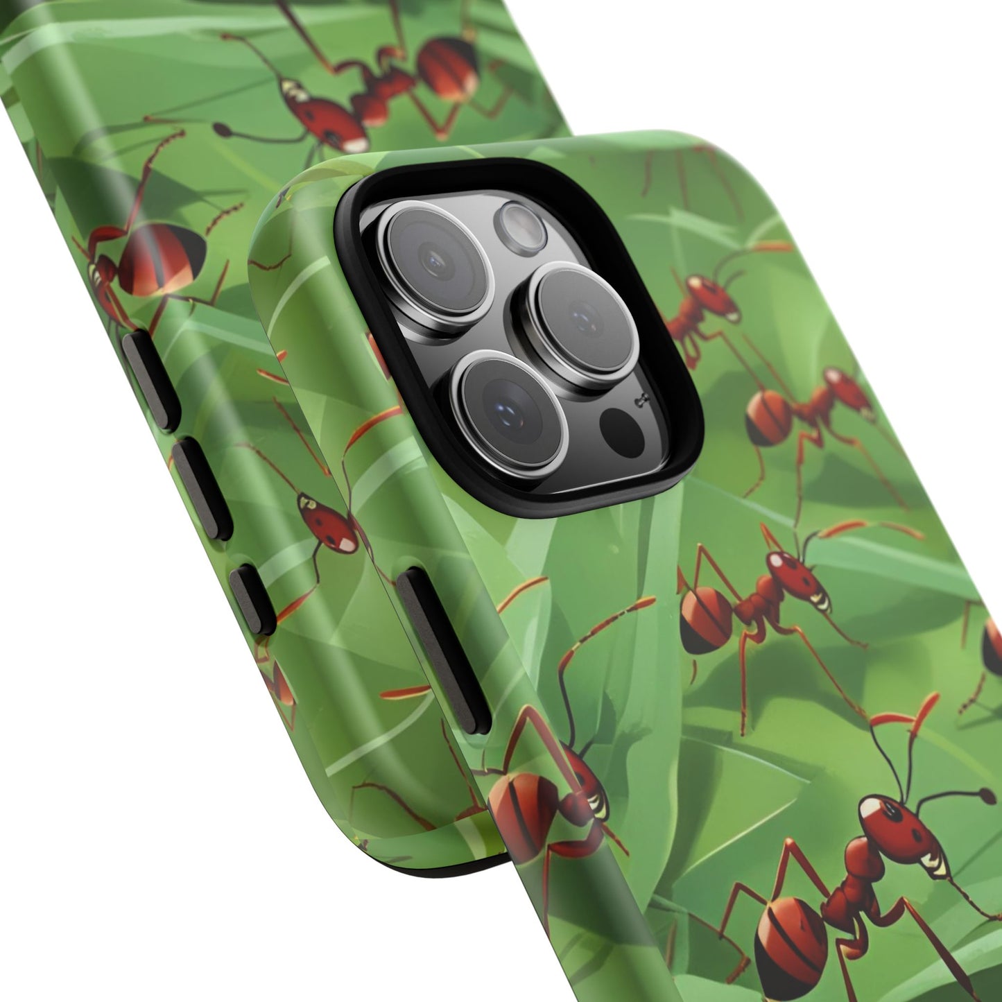 Marching Ant Pattern Tough Phone Case - Realistic Insect Art, Minimalist Nature Aesthetic, Compatible with iPhone, Galaxy, and Google Phones