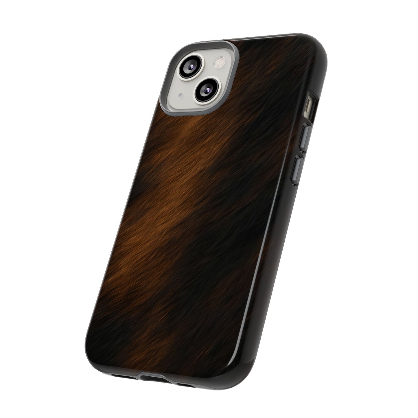 Horse Print Tough Phone Case, Animal Print, Protective Faux Skin Style Cover Compatible with iPhone 17, 16, 15, 14, 13, Galaxy, Google