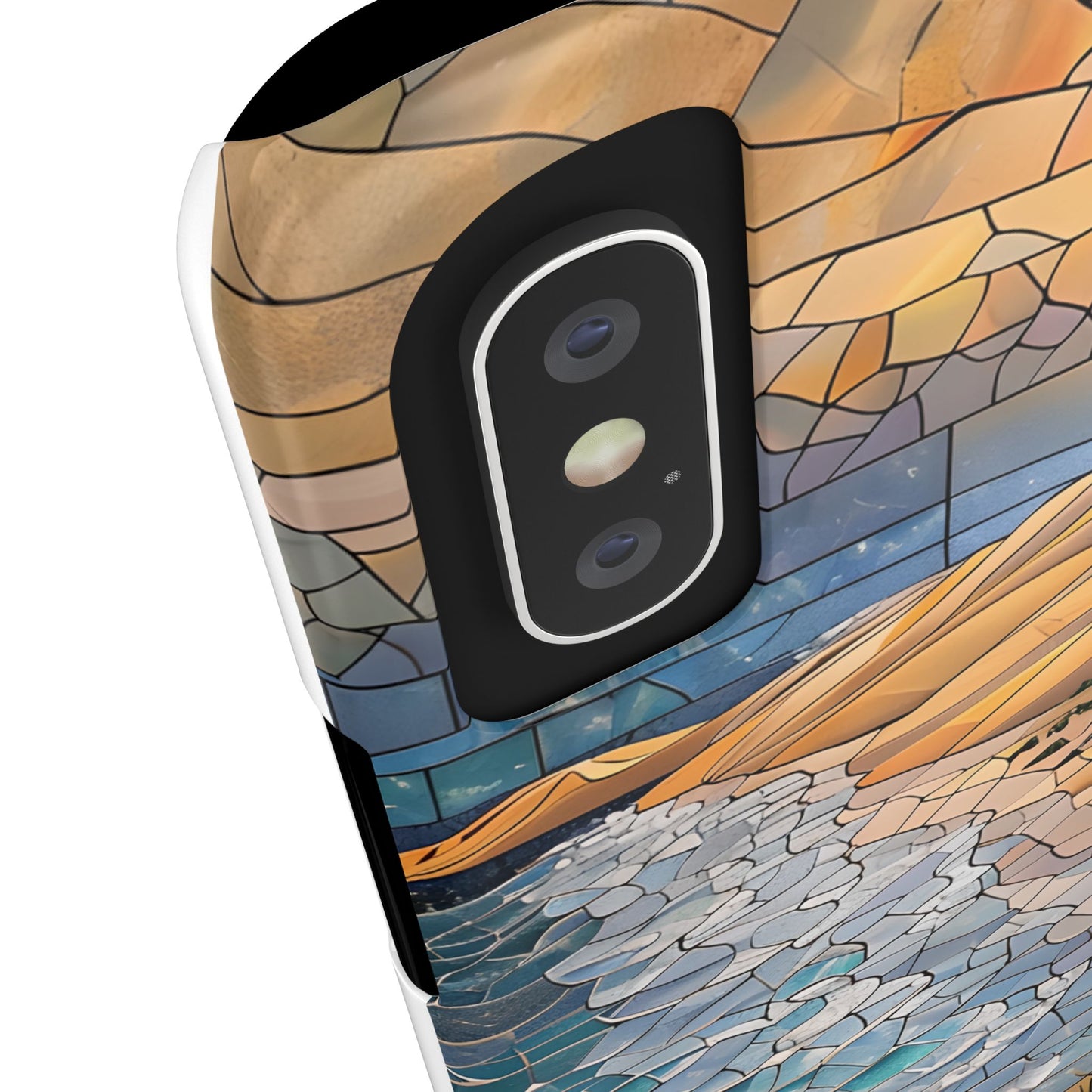 Indiana Dunes National Park Michigan Slim Phone Case, Mosaic Phone Case, East U.S. Nature Art, Coastal Chic, Ocean Lovers, Nature Inspired