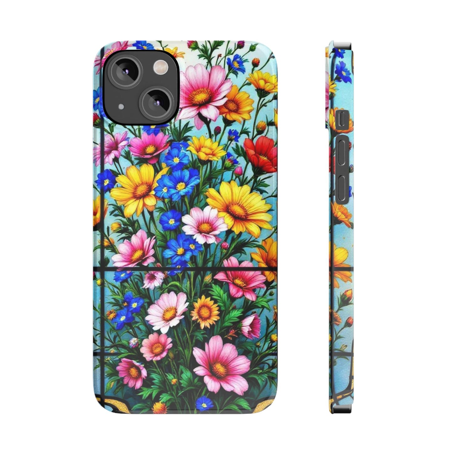 Vibrant Floral Slim Phone Cases | Cute Phone Cover Gifts for Nature Lovers, Spring Decor, Birthday or Holiday Gifts, Flower Design