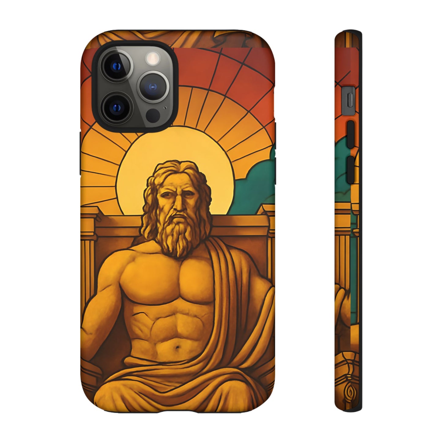 Olympia Zeus Statue Tough Phone Case - Classic Greek Art Design, Historic World Wonder Aesthetic, Compatible with iPhone, Galaxy, and Google