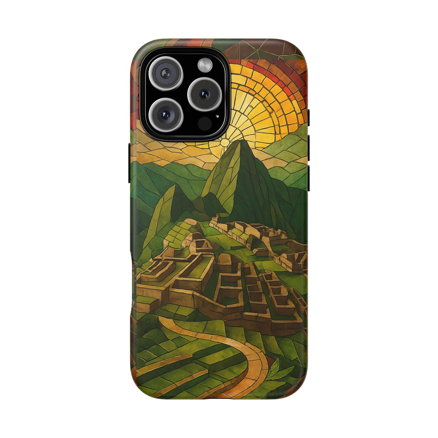 Inca Ruins Tough Phone Case - Machu Picchu Landmark Design, Historic Peru Travel Aesthetic Compatible with iPhone, Galaxy, and Google Phones
