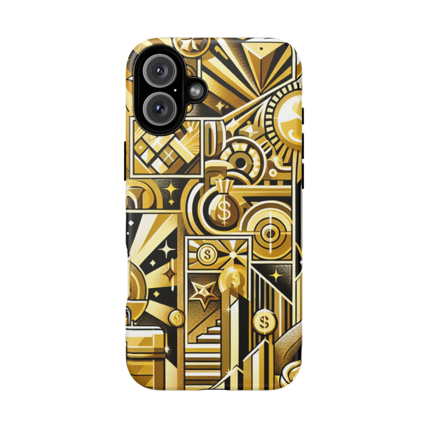 Sagittarius Zodiac Phone Case, Luxury Gold Astrology Gift for Her, Celestial Star Sign Cover with Money and Success Symbols, Birthday Gift