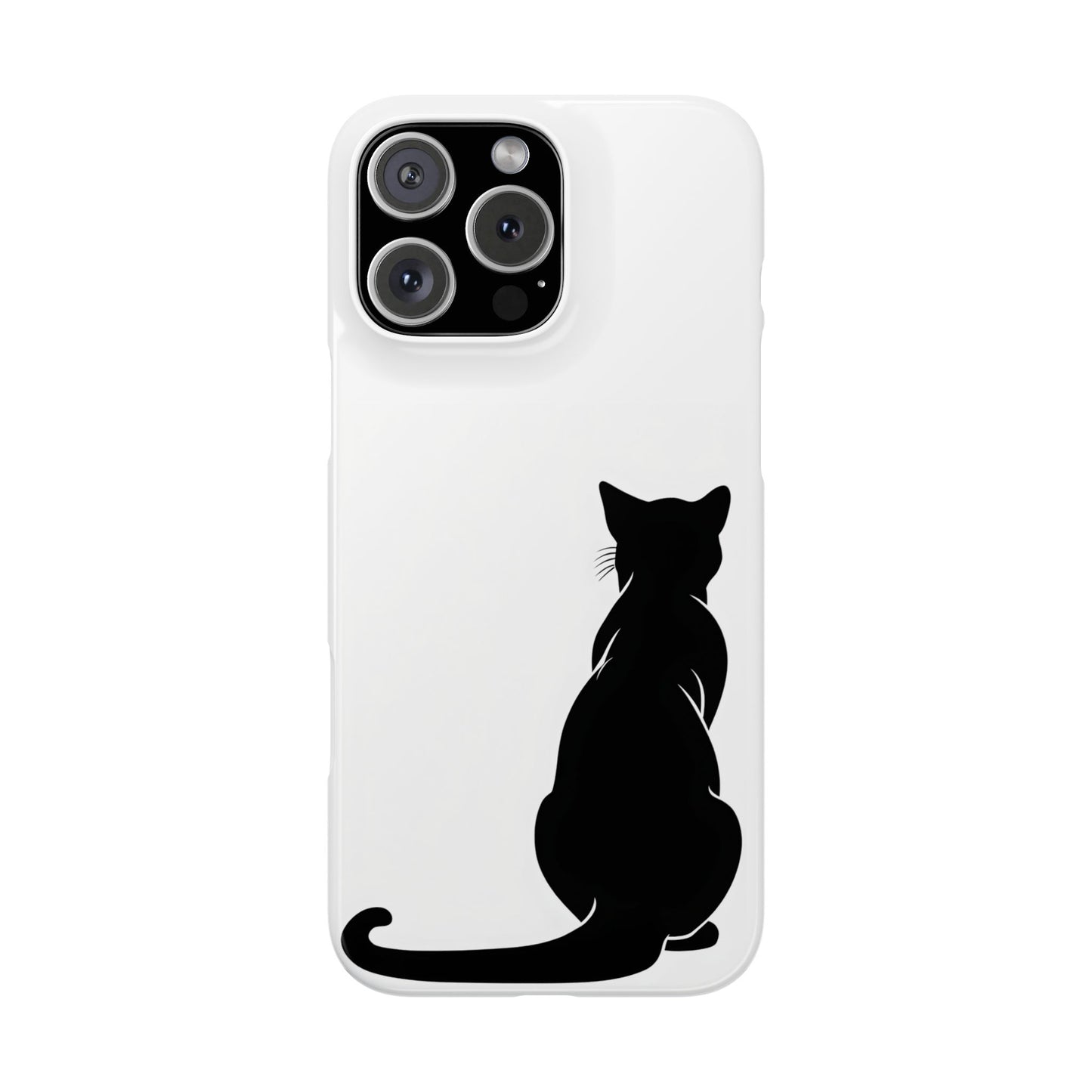 Black Cat Halloween Slim Phone Case Coquette, Creepy Cute Gift for Her, Goth Coquette Spooky Case, Compatible with iPhone, Galaxy, Google