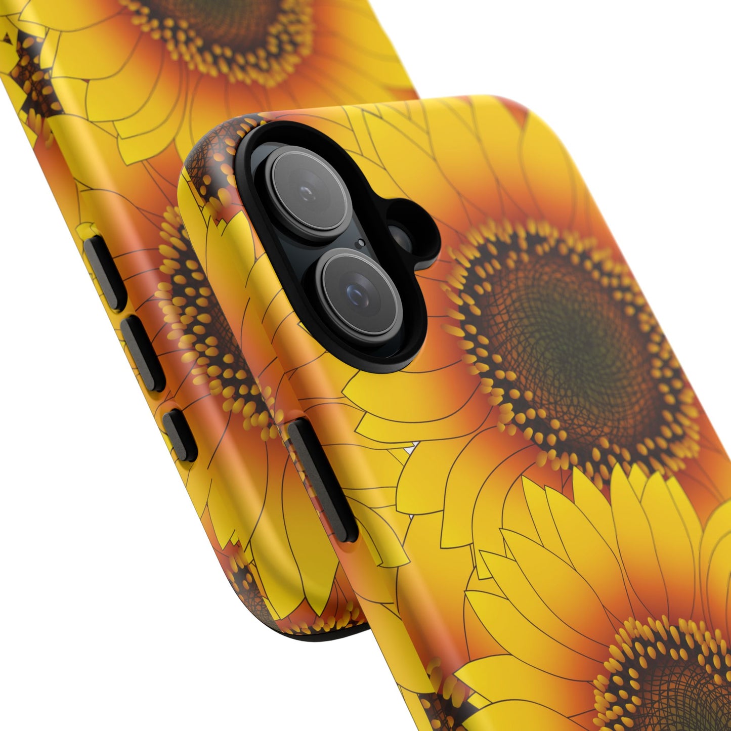 Sunflower Aesthetic Tough Phone Case - Bright Floral Art, Bold Yellow Sunflower Design, Compatible with iPhone, Galaxy, and Google Phones