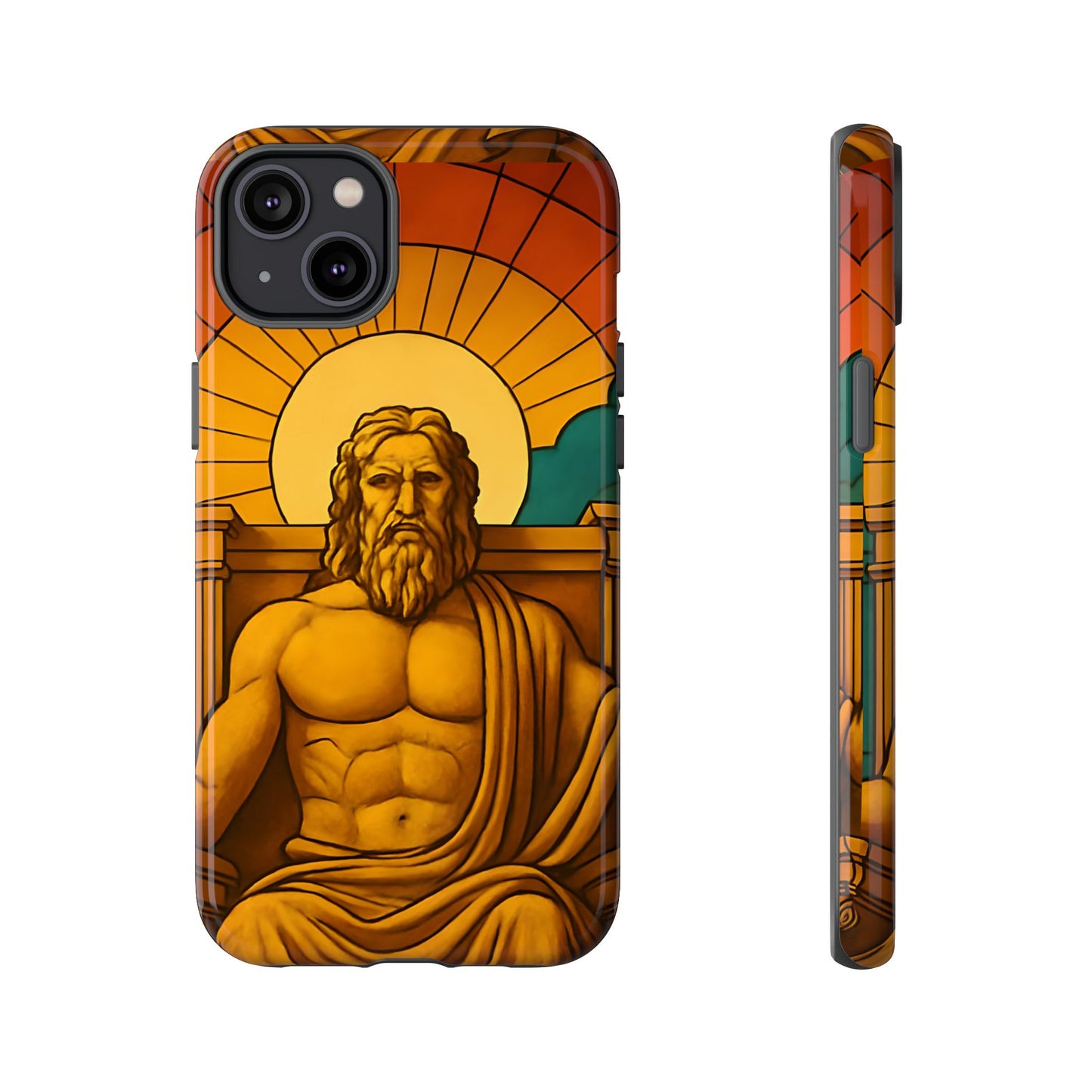 Olympia Zeus Statue Tough Phone Case - Classic Greek Art Design, Historic World Wonder Aesthetic, Compatible with iPhone, Galaxy, and Google