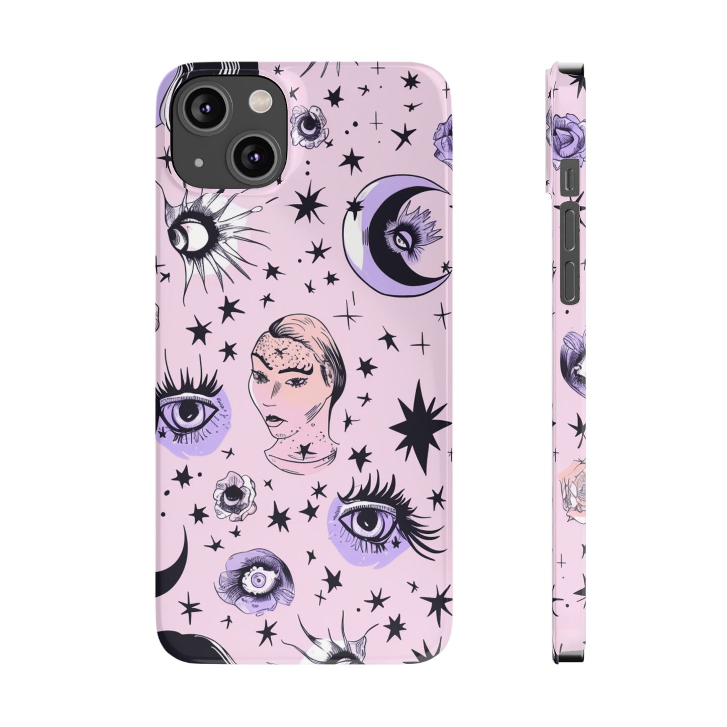 Celestial Slim Phone Cases - Stylish Cosmic Design, Personalized Phone Protectors, Astrology Gifts, Unique Phone Accessories, Moon & Stars