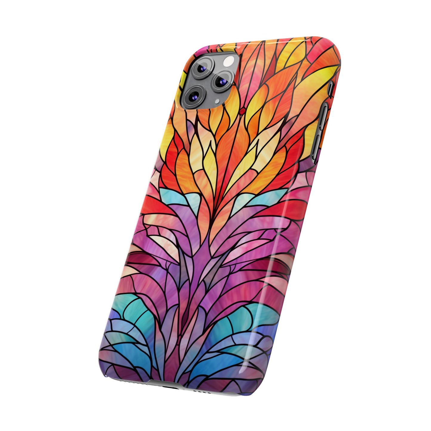 Vibrant Floral Slim Phone Cases, Colorful Smartphone Cover, Artistic Phone Skin, Unique Gift for Her, Nature-Inspired Accessory