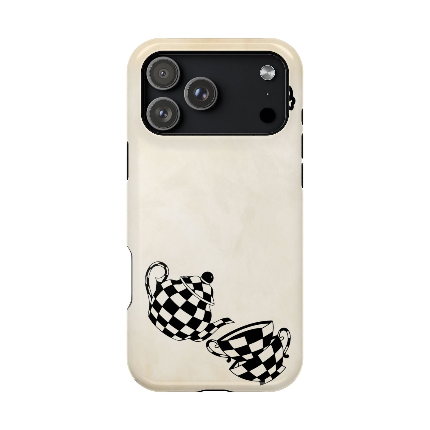 Alice in Wonderland Magnetic Phone Case, Tea Kettle and Cups Phone Cover, Vintage Storybook, Compatible with iPhone 17, 16, 15, 14, 13