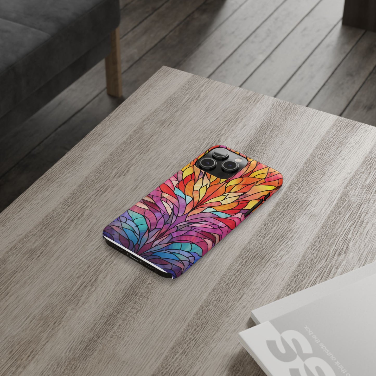 Vibrant Floral Slim Phone Cases, Colorful Smartphone Cover, Artistic Phone Skin, Unique Gift for Her, Nature-Inspired Accessory