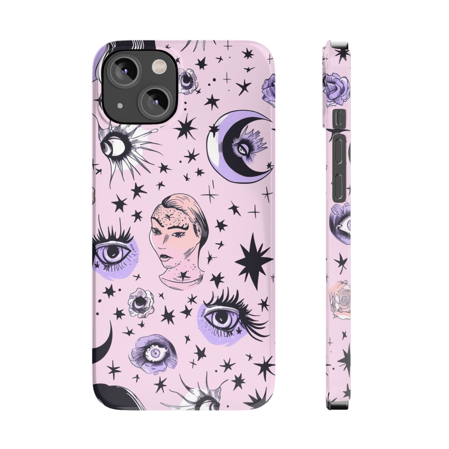 Celestial Slim Phone Cases - Stylish Cosmic Design, Personalized Phone Protectors, Astrology Gifts, Unique Phone Accessories, Moon & Stars
