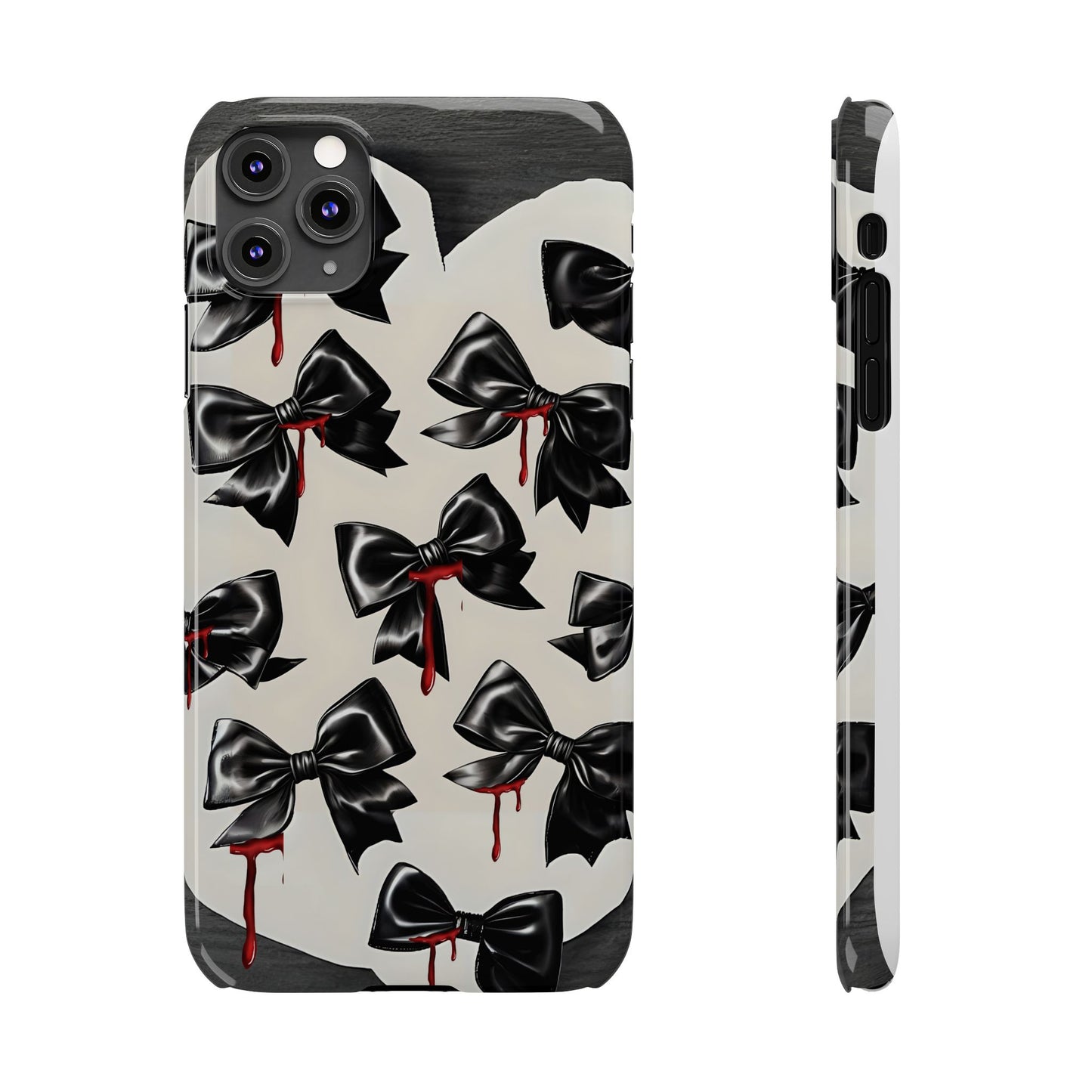 Spooky Halloween Slim Phone Case, Goth Coquette Aesthetic, Cute Horror Style, Perfect for Birthdays and Special Occasions