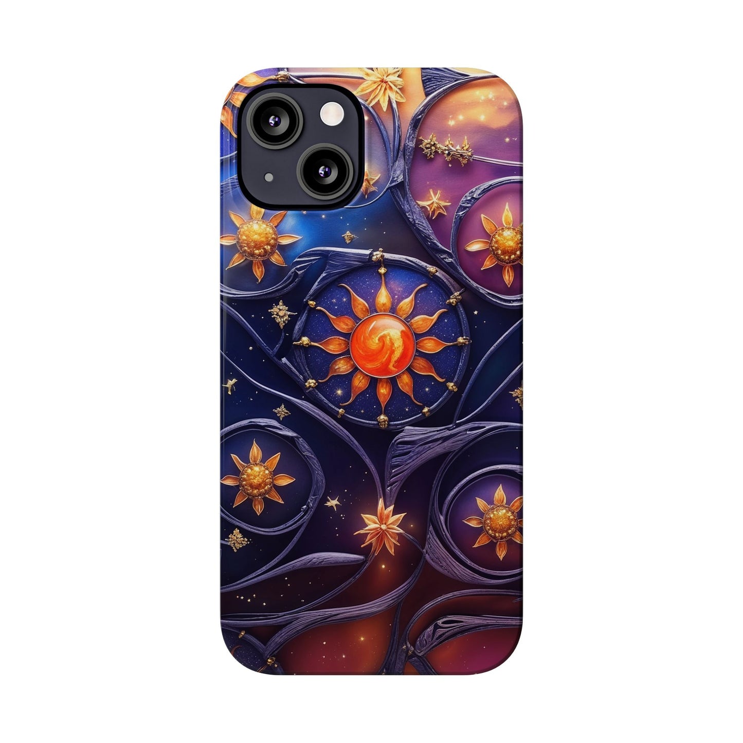 Celestial Slim Phone Cases, Starry Sky Phone Cover, Zodiac Design, Astrology Gift, Cosmic Phone Accessories