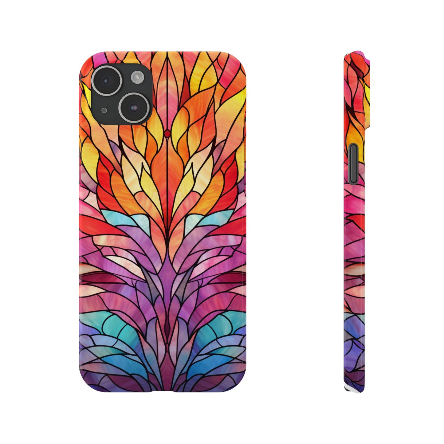 Vibrant Floral Slim Phone Cases, Colorful Smartphone Cover, Artistic Phone Skin, Unique Gift for Her, Nature-Inspired Accessory