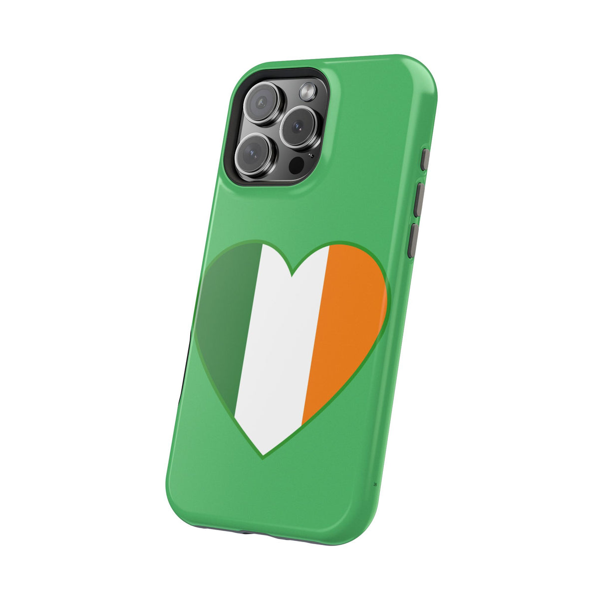 Ireland Heart Flag Magnetic Phone Case, St. Patrick Design Phone Cover Compatible with iPhone 17, 16, 15, 14, 13