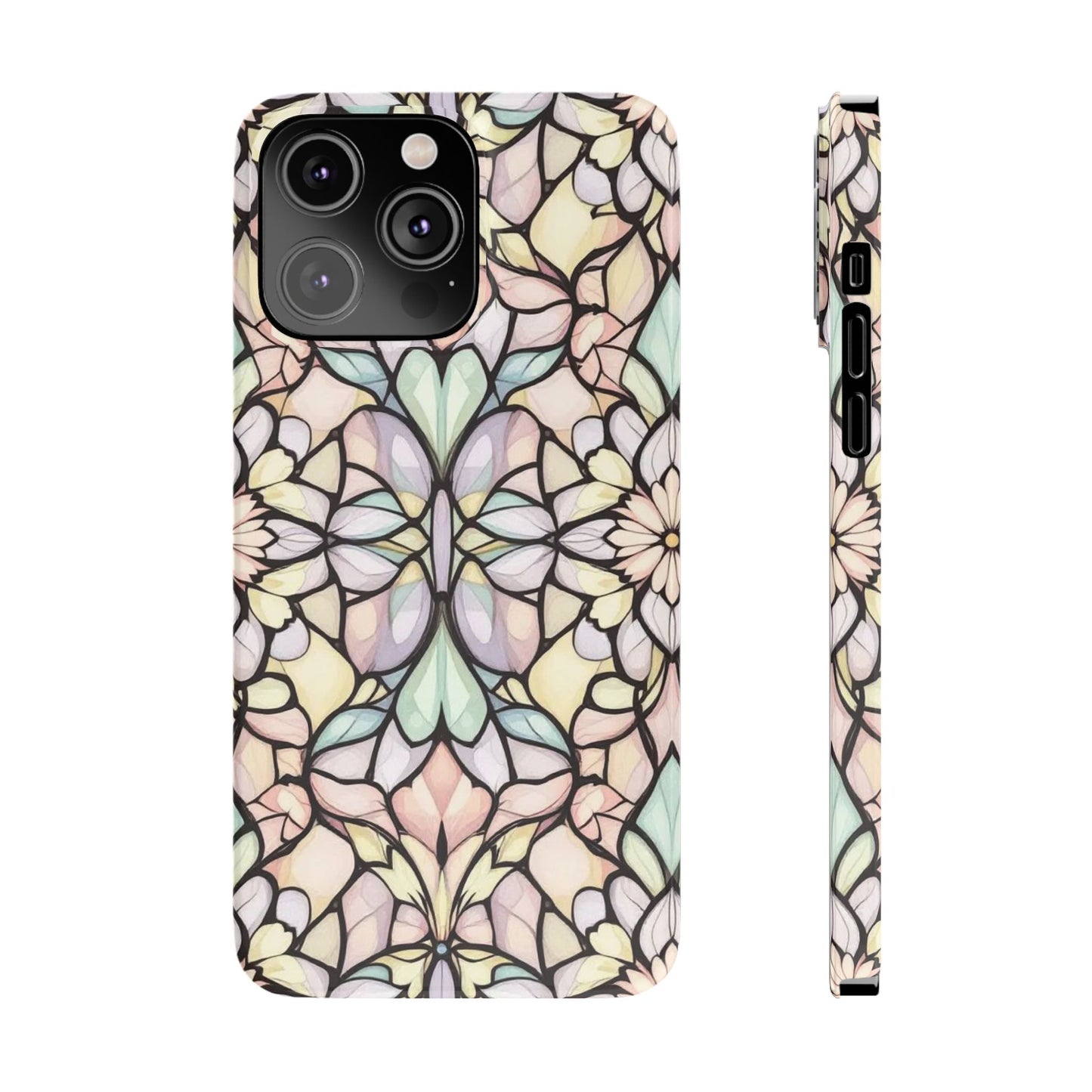 Floral Pattern Slim Phone Case - Perfect Gift for Nature Lovers, Stylish Accessory, Mobile Protection, Unique Design, Spring Vibes