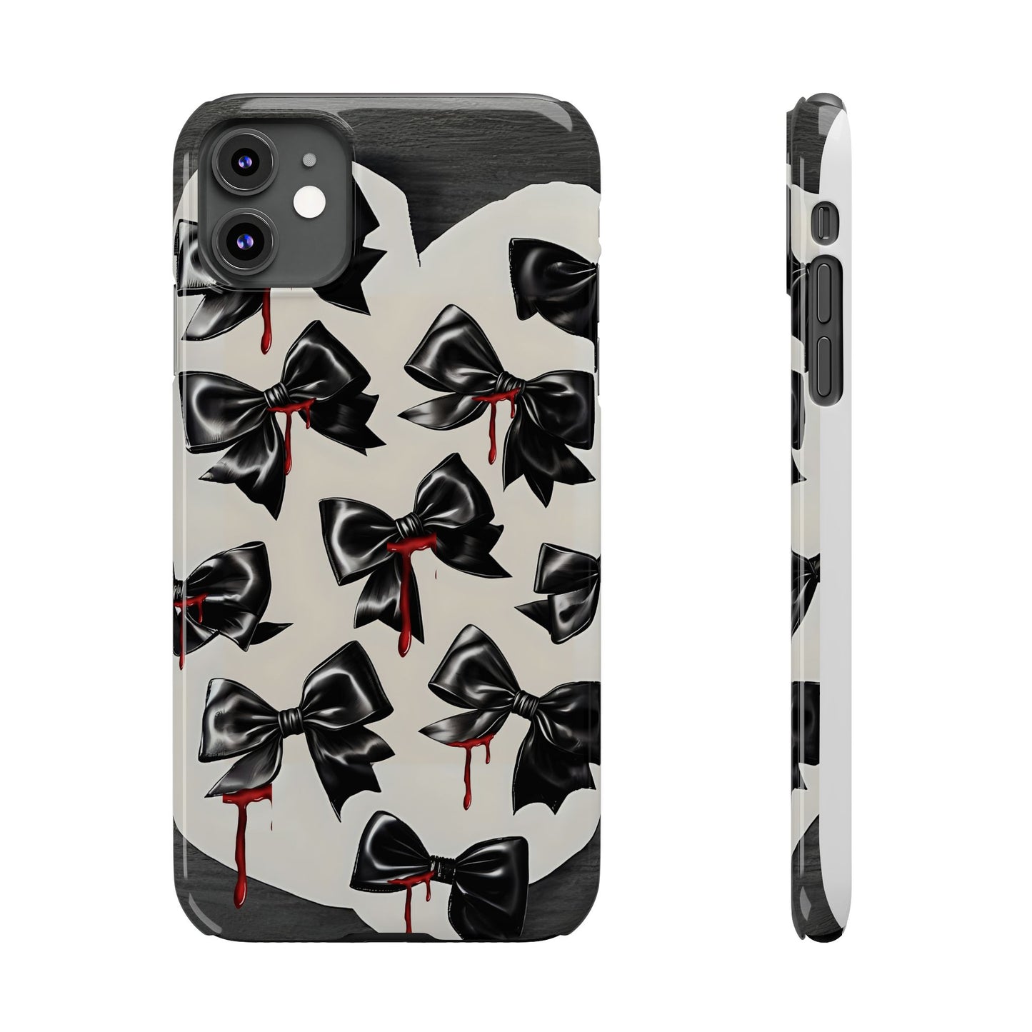 Spooky Halloween Slim Phone Case, Goth Coquette Aesthetic, Cute Horror Style, Perfect for Birthdays and Special Occasions