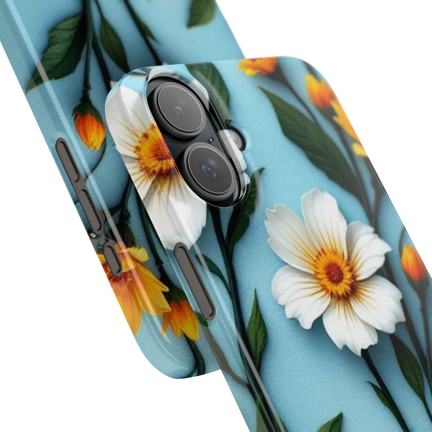 Floral Slim Phone Case, Smartphone Accessories, Gift for Her, Nature Lover Gift, Spring Decor, Cute Phone Cover