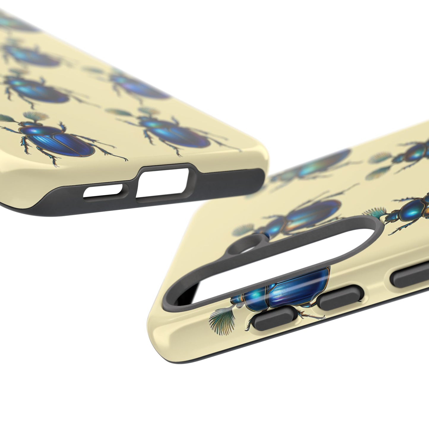 Beetle Tough Phone Case - Nature-Inspired Insect Art, Vintage Bug Pattern Design, Compatible with iPhone, Galaxy, and Google Phones