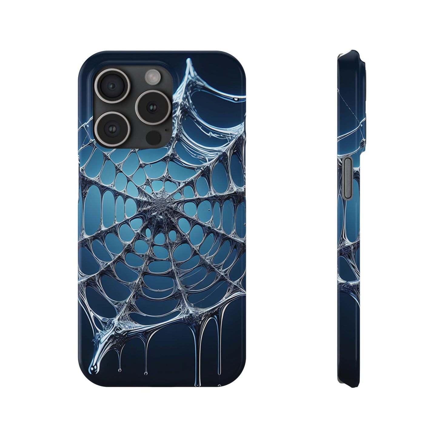 Spider Web Slim Phone Case - Artistic Design for Halloween, Unique Gift, Phone Accessories, Trendy Tech Style, Eco-Friendly Case