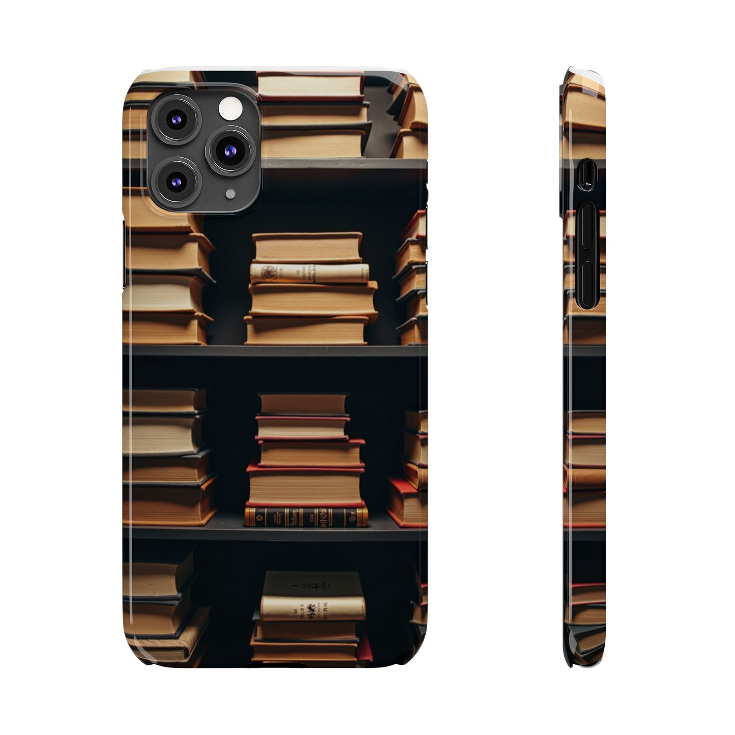 Bookshelf Slim Phone Cases, Literary Gift, Book Lover Accessory, School Supplies, Unique Phone Cover for Readers