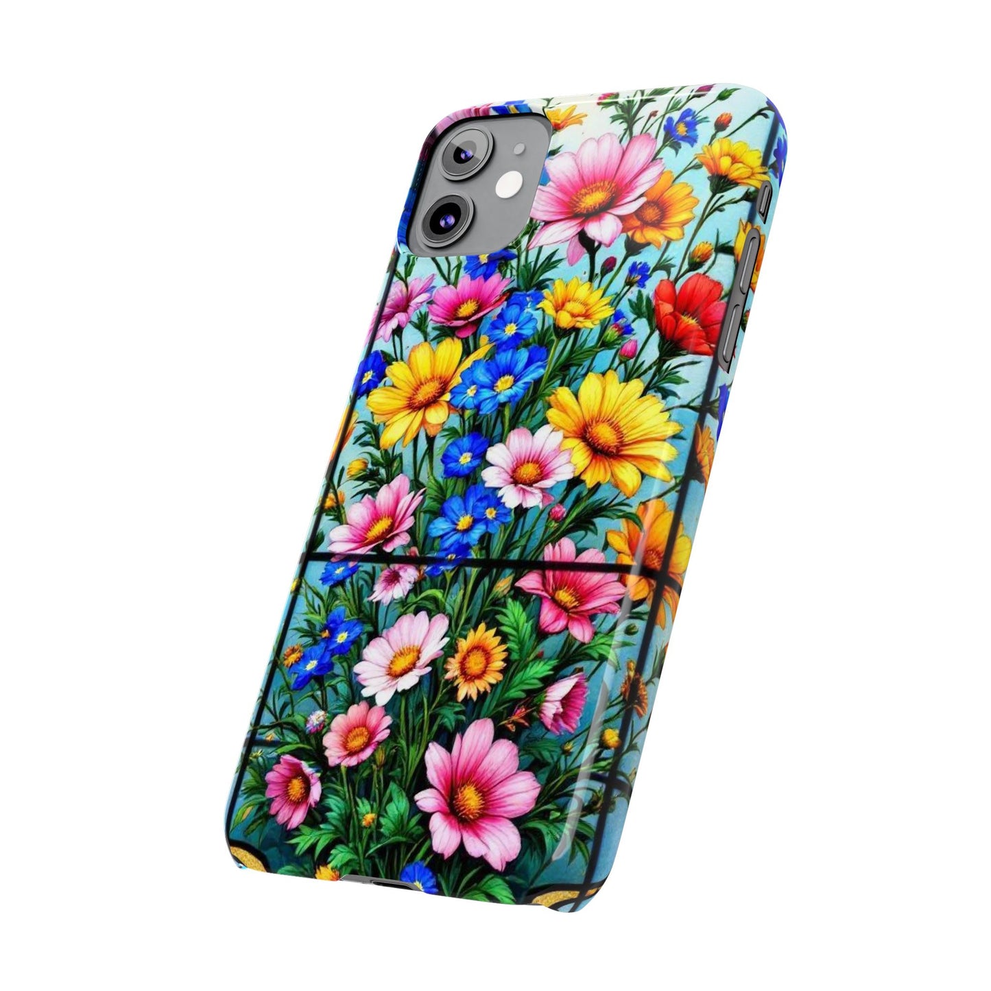 Vibrant Floral Slim Phone Cases | Cute Phone Cover Gifts for Nature Lovers, Spring Decor, Birthday or Holiday Gifts, Flower Design