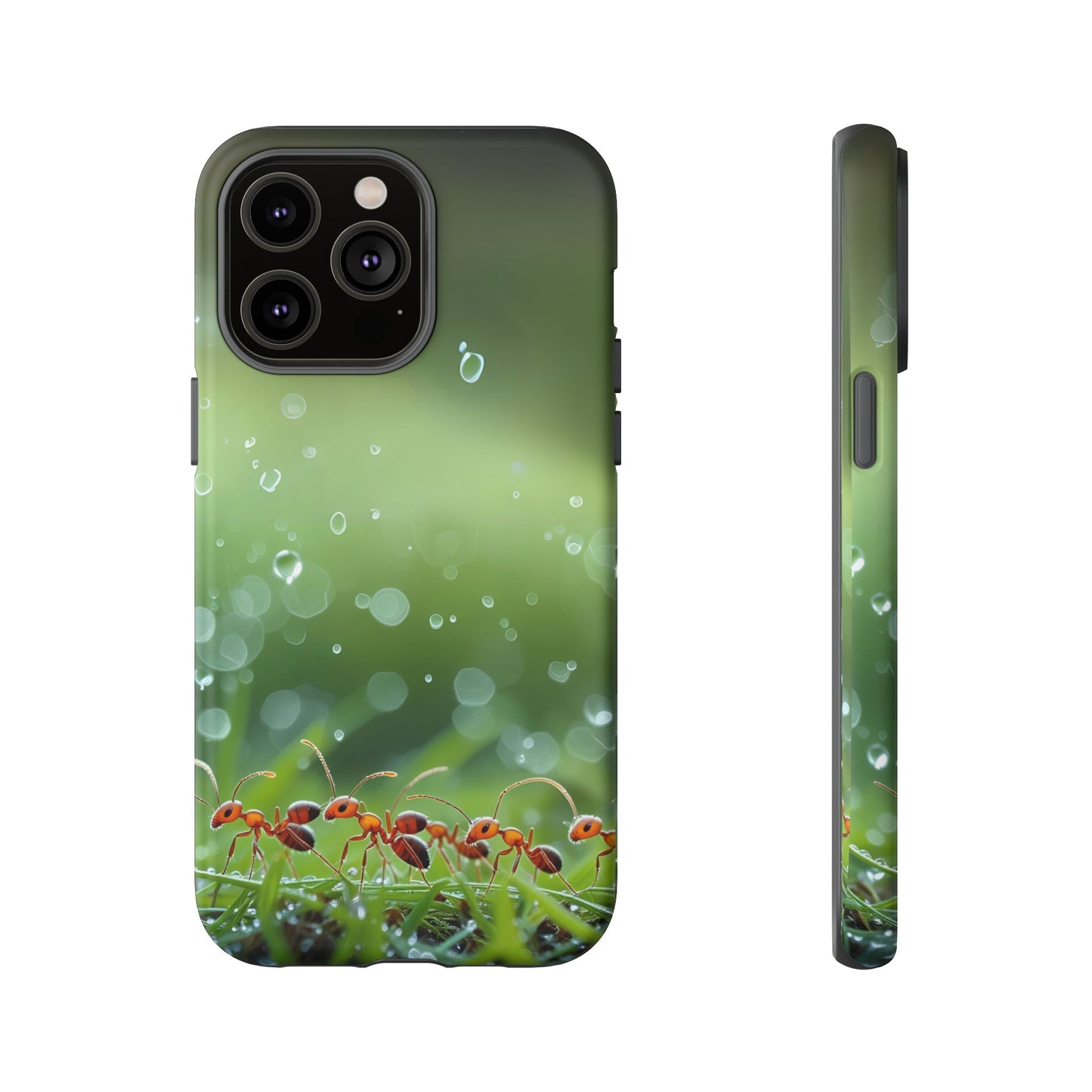 Marching Ant Pattern Tough Phone Case - Realistic Insect Art, Minimalist Nature Aesthetic, Compatible with iPhone, Galaxy, and Google Phones