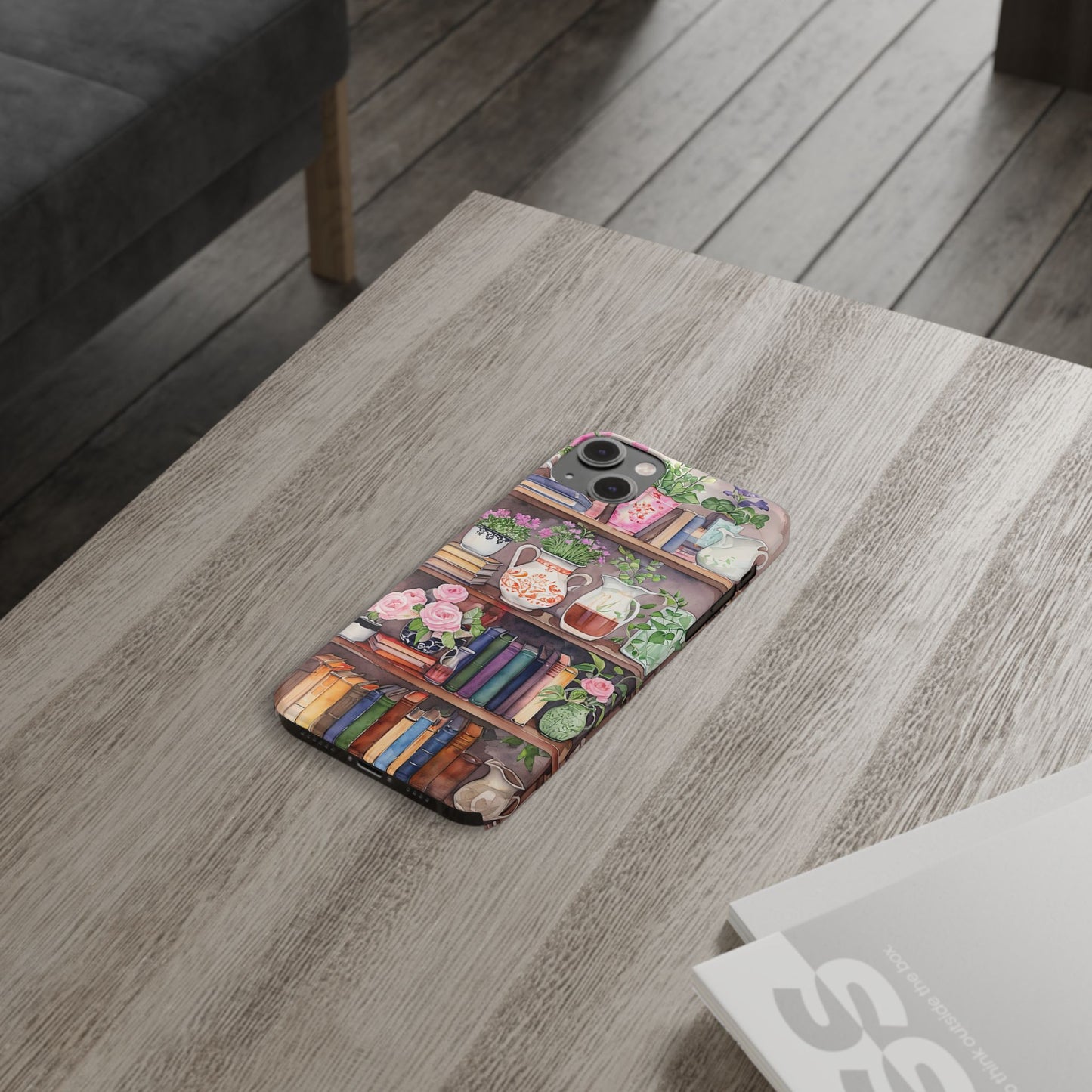 Charming Floral Phone Cases, Botanical Slim Cases, Book Lover Gifts, Cozy Home Aesthetic, Cute Phone Accessories, Nature-Inspired Designs