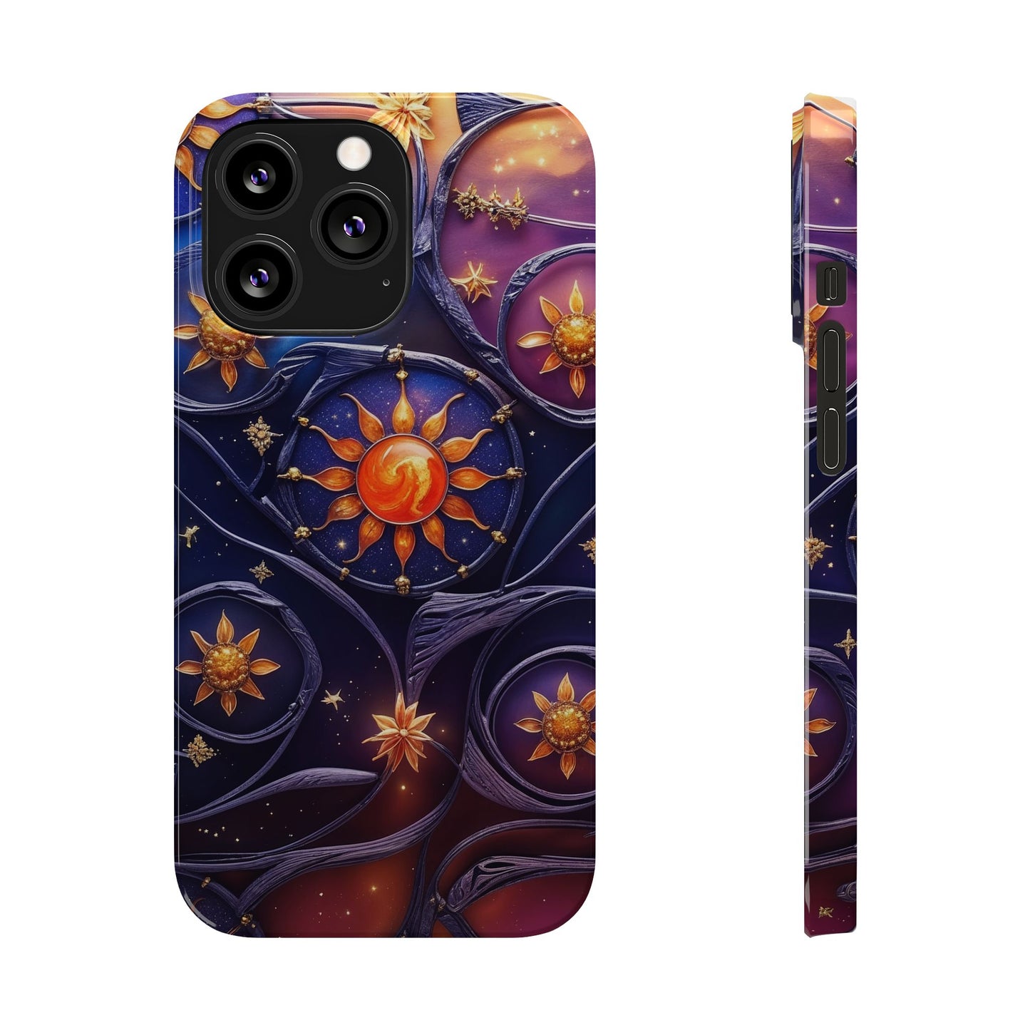 Celestial Slim Phone Cases, Starry Sky Phone Cover, Zodiac Design, Astrology Gift, Cosmic Phone Accessories