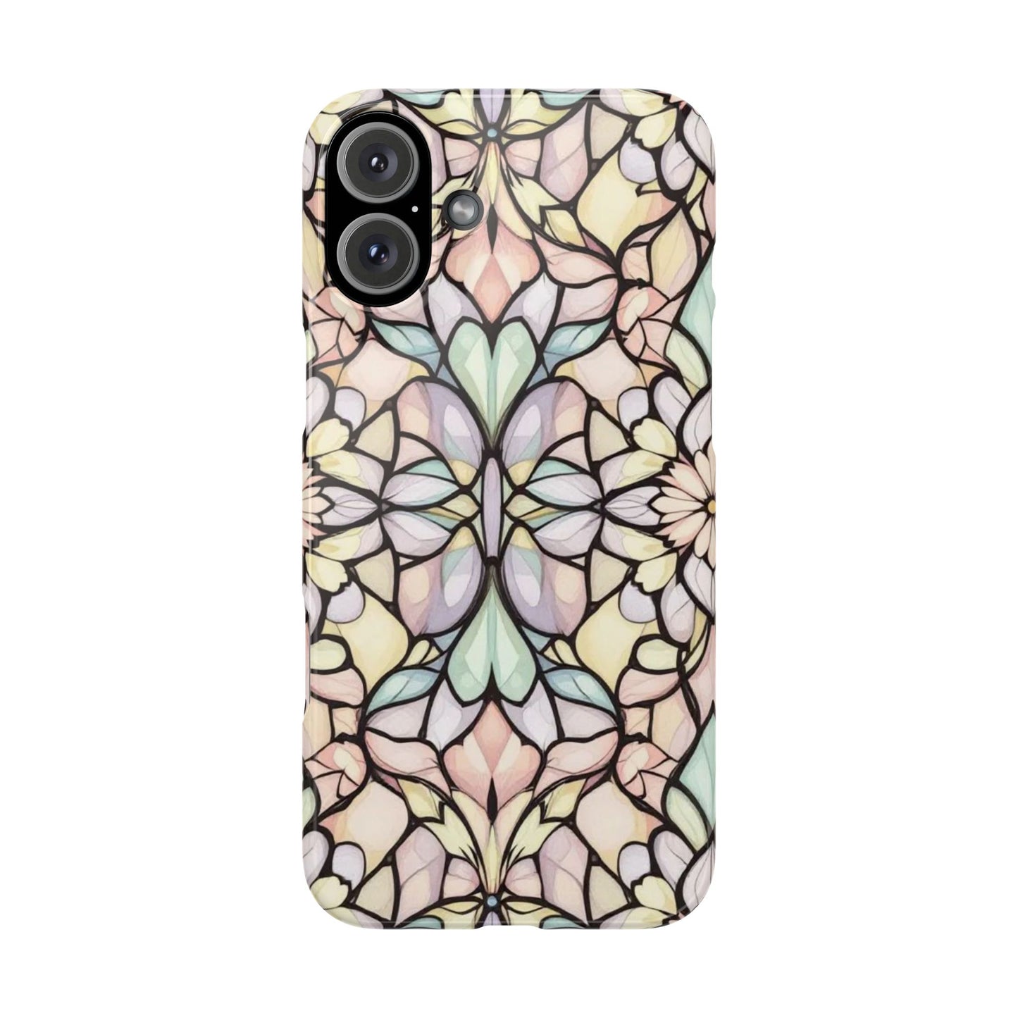 Floral Pattern Slim Phone Case - Perfect Gift for Nature Lovers, Stylish Accessory, Mobile Protection, Unique Design, Spring Vibes
