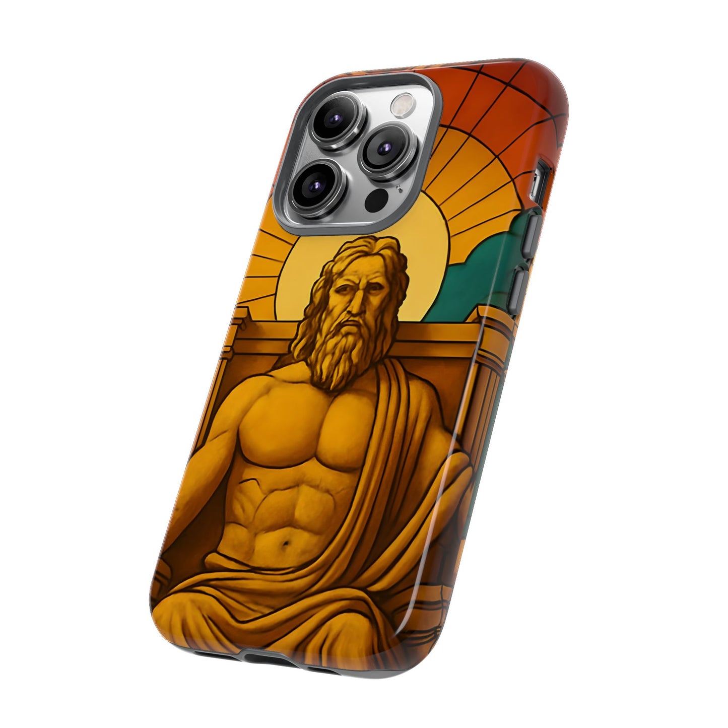 Olympia Zeus Statue Tough Phone Case - Classic Greek Art Design, Historic World Wonder Aesthetic, Compatible with iPhone, Galaxy, and Google