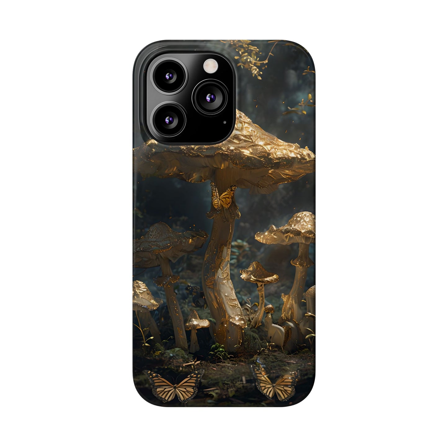 Enchanted Forest Slim Phone Cases, Fantasy Phone Cover, Mushroom Design, Nature Lover Gift, Boho Chic Cell Phone Case